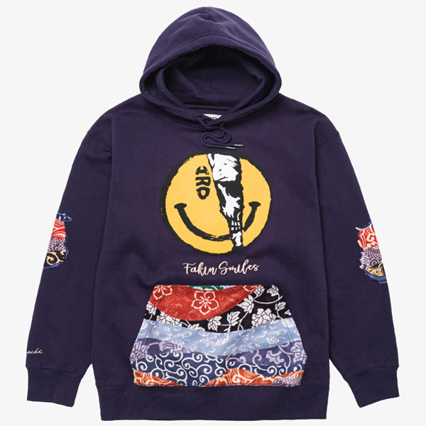 WITH PLEASURE HOODIE - BLEACHED INDIGO