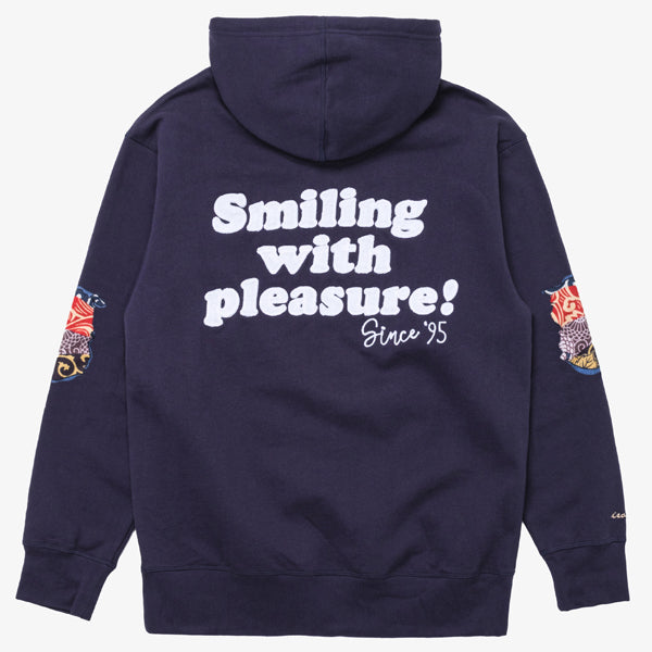 WITH PLEASURE HOODIE - BLEACHED INDIGO