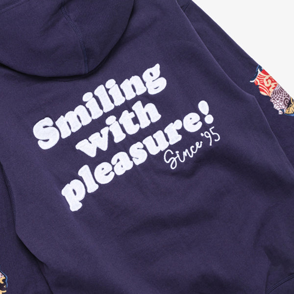 WITH PLEASURE HOODIE - BLEACHED INDIGO