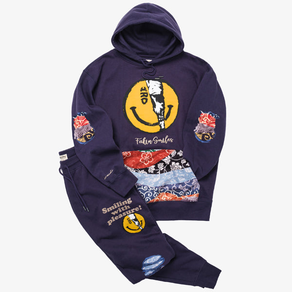 WITH PLEASURE HOODIE - BLEACHED INDIGO