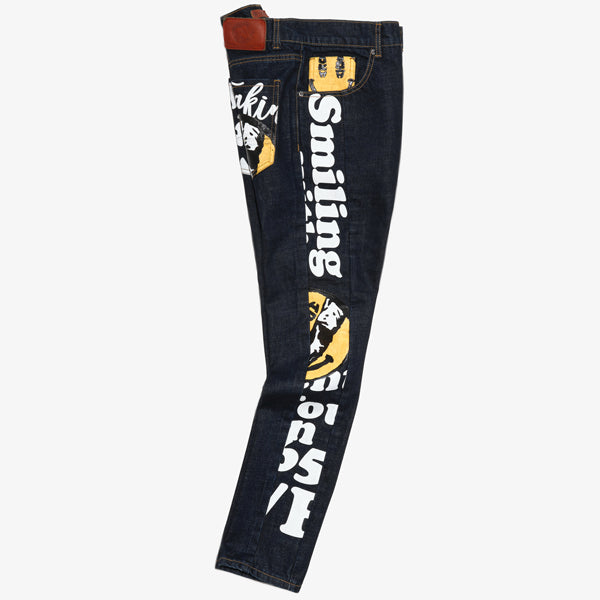 PIECED SMILES JEAN - RAW INDIGO