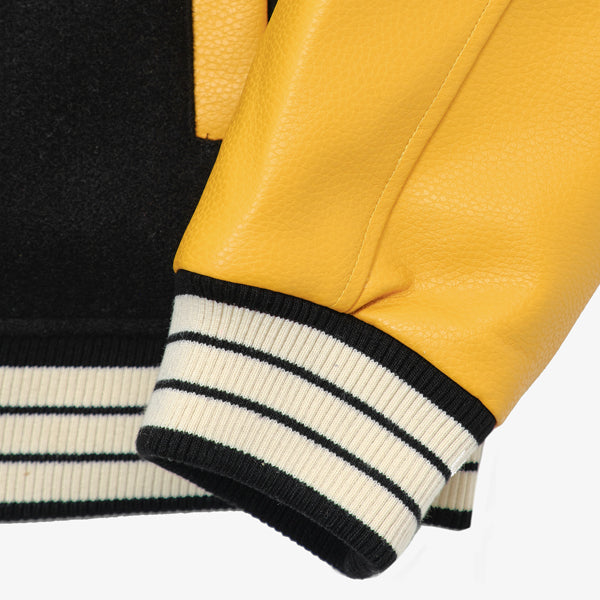 24-7 SMILEZ VARSITY JACKET - BLACK