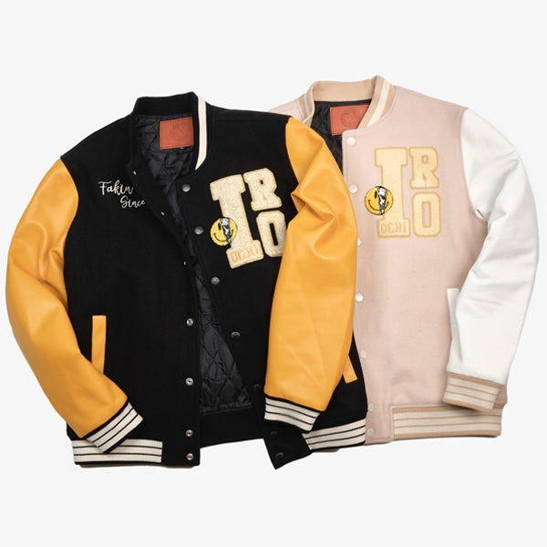 24-7 SMILEZ VARSITY JACKET - BLACK